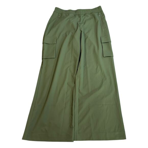 Beyond Yoga Olive Green Wide-Leg Track Pants - Picture 1 of 4
